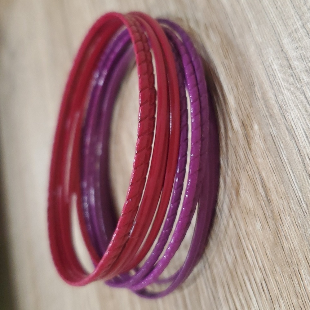 Pink and purple Bangle bracelets